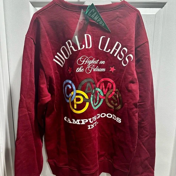 🌍 CAMPUS GOODS “World Class” Graphic Sweatshirt – Men’s XXL - Picture 3 of 5
